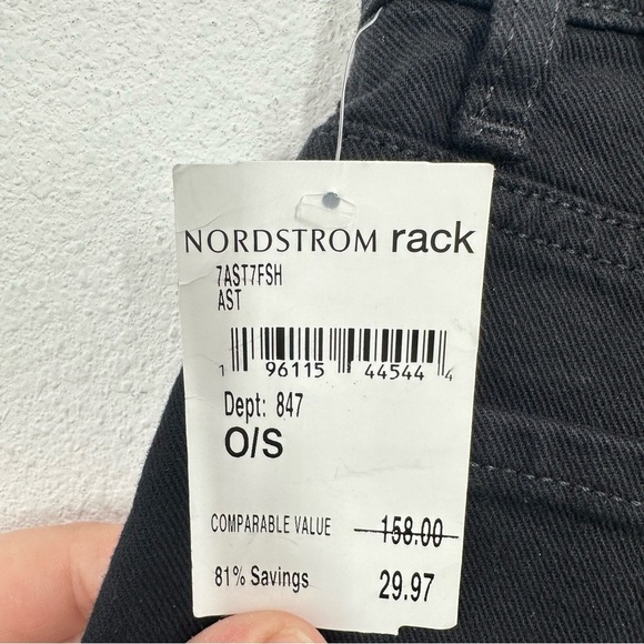 7 for‎ All Mankind Women's Size 23 Black Denim High Rise Cut Off Shorts Festival - Picture 4 of 8